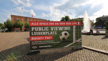 Public Viewing zur EM 2024 auf dem Luisenplatz in Potsdam wegen Sicherheitsbedenken abgesagt.