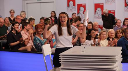 Die Autorin Johanna Sebauer nach ihrer Lesung.
