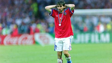 30.06.1996, Fussball Europameisterschaft 1996, Finale, Deutschland - Tschechien 2:1 n.V, Jiri Nemec Tschechien London Wembley Stadion England *** 30 06 1996, European Football Championship 1996, Final, Germany Czech Republic 2 1 n V, Jiri Nemec Czech Republic London Wembley Stadium England Team2