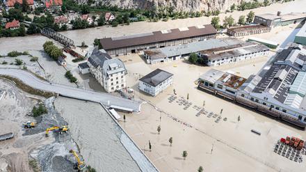  Auch im Kanton Wallis gab es schwere Regenfälle.