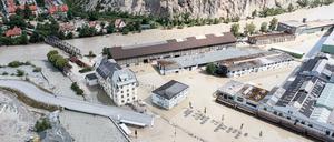  Auch im Kanton Wallis gab es schwere Regenfälle.