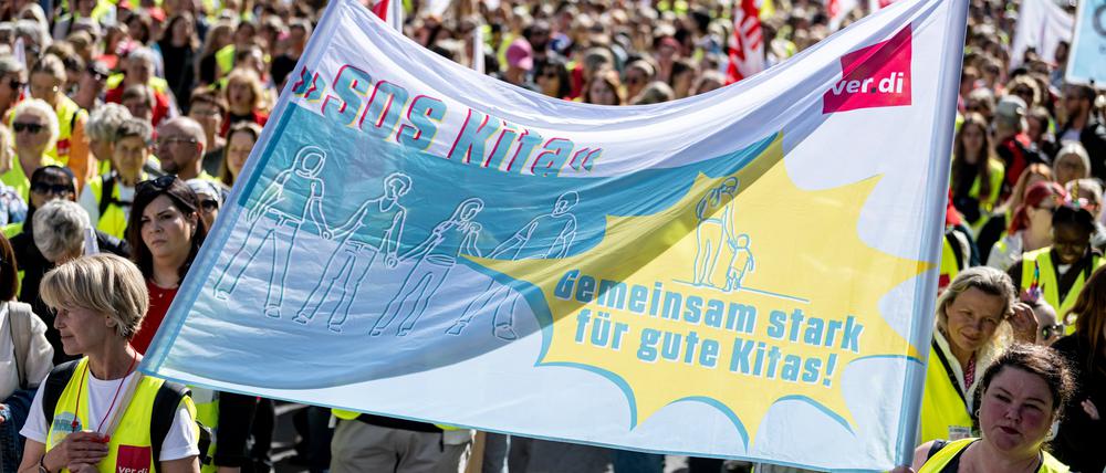 Im Juni wurden die öffentlichen Kitas schon mehrfach bestreikt. Am 4. Juli geht es weiter.
