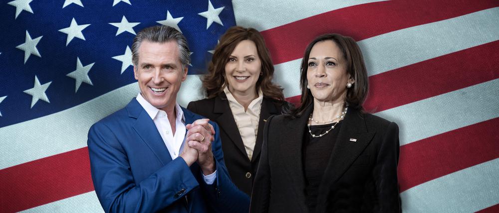 Drei Top-Kandidaten stehen womöglich bei den US-Demokraten als Ersatz für Joe Biden bereit.