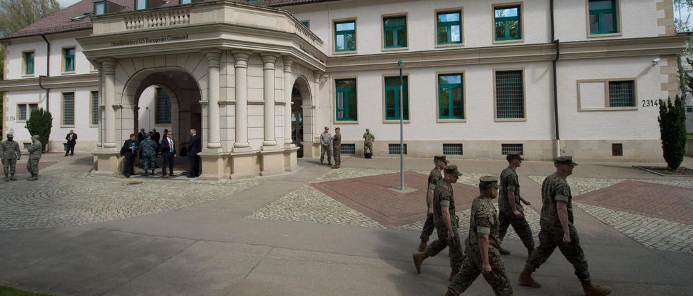 Eucom-Hauptquartier in Stuttgart: Erhöhte Sicherheitsstufe für US-Militär in Europa.