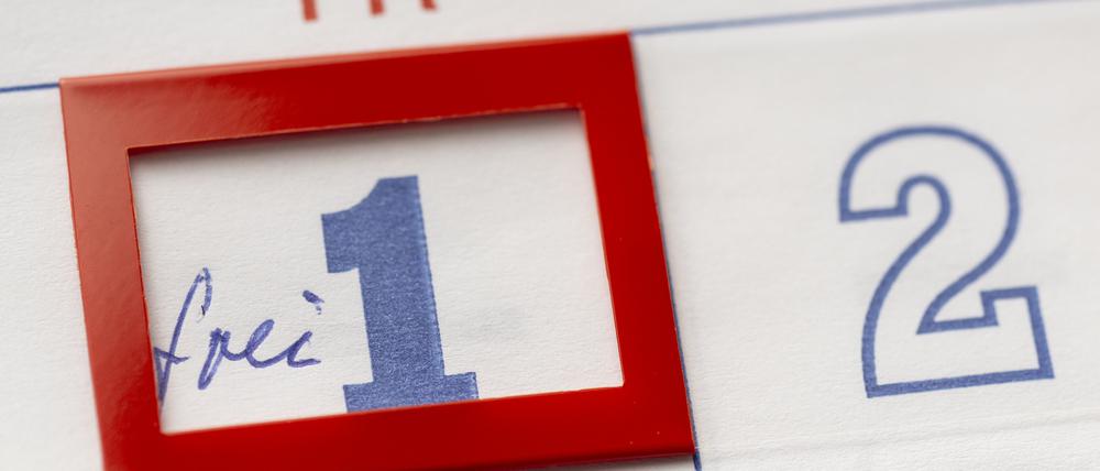 Ein Freitag ist in einem Kalender als «frei» eingetragen.