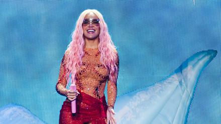 Karol G. bei ihrem Auftritt in Mailand.