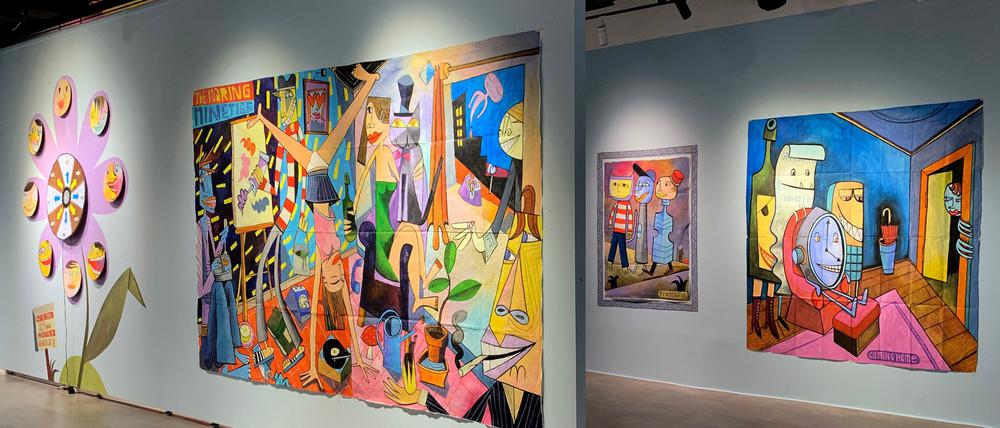 Blick in Jim Avignons Ausstellung in Seoul 