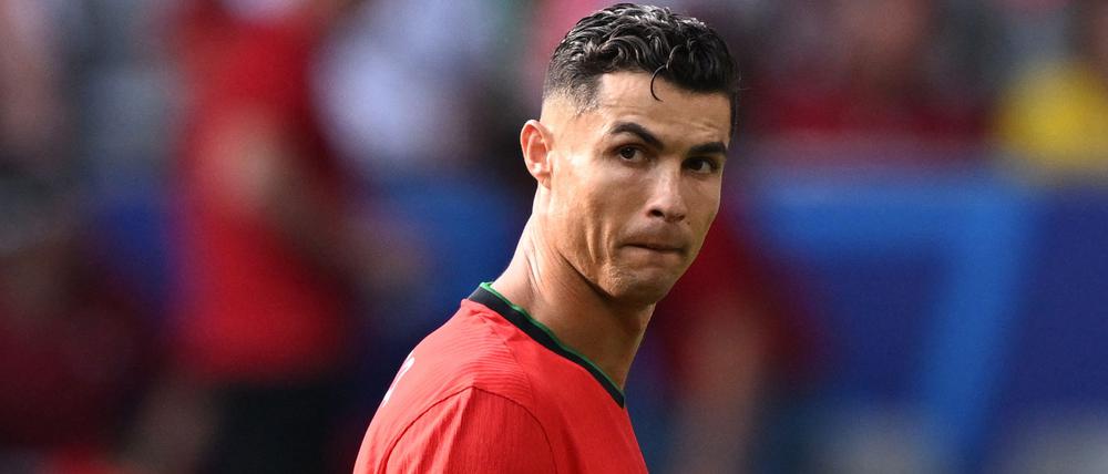 Portugals Spieler Cristiano Ronaldo beim Gruppenspiel gegen die Türkei im BVB Stadion in Dortmund am 22. Juni 2024.