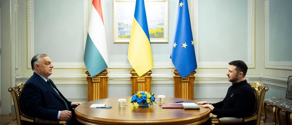 Erstmals seit Kriegsbeginn reiste Ungarns Regierungschef Viktor Orban nach Kiew.