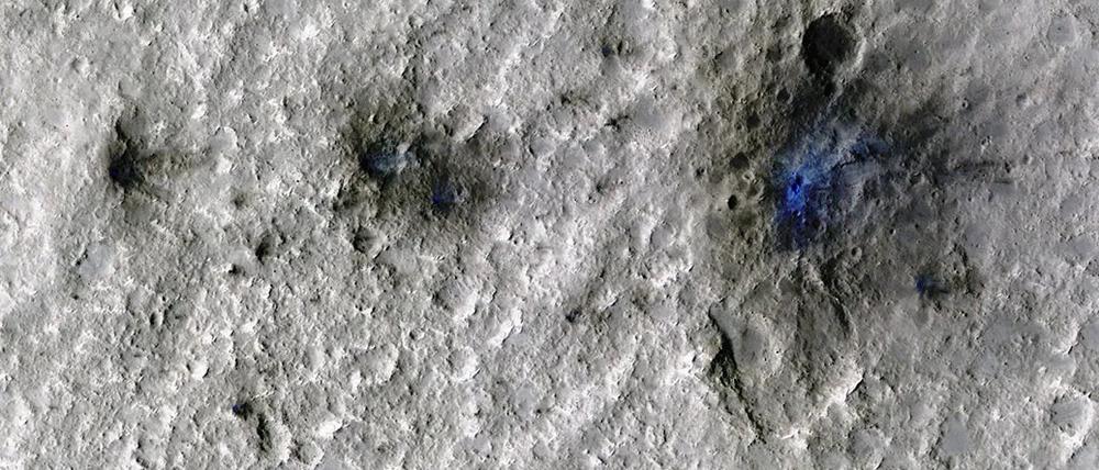 Der erste Meteoriteneinschlag, der von der InSight-Mission der NASA entdeckt wurde.