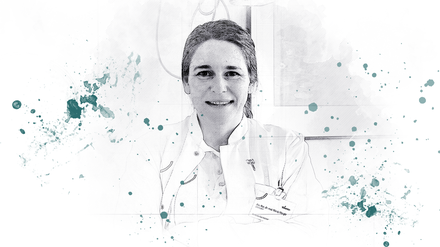 PD Dr. med. Mandy Mangler, Chefärztin der Gynäkologie und Geburtshilfe vom Auguste-Viktoria-Klinikum in Berlin-Schöneberg, aufgenommen am 21. April 2020.