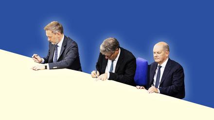 In Dauerverhandlungen: Die Ampelkoalition bekommt ihren Haushaltsentwurf einfach nicht fertig. 