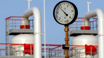 Die Gasstation „Bobrovnytska“ in Mryn, etwa 130 Kilometer von der ukrainischen Stadt Kiew entfernt. 