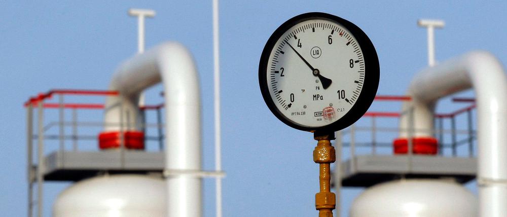 Die Gasstation „Bobrovnytska“ in Mryn, etwa 130 Kilometer von der ukrainischen Stadt Kiew entfernt. 