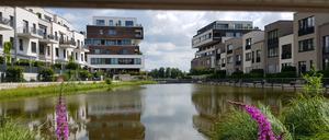 Das Quartier „52° Nord“ in Berlin-Grünau gehört zu den Siegern beim Schwammstadt-Wettbewerb „Regenial“ der Berliner Regenwasseragentur.