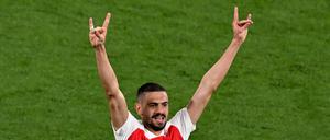 Der türkische Spieler Merih Demiral zeigte am Dienstagaben den Wolfsgruß.