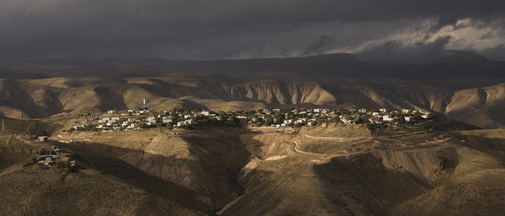 Eine Gesamtansicht einer israelischen Siedlung im Westjordanland.
