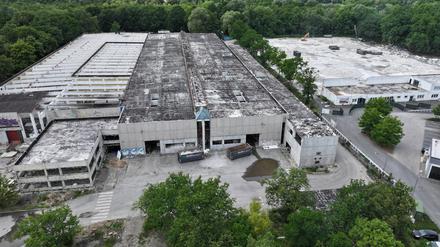 Ein „Lost Place“ am Stadtrand: Luftaufnahme vom TetraPak-Gelände