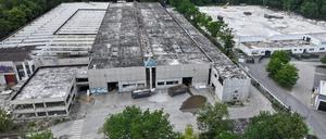 Ein „Lost Place“ am Stadtrand: Luftaufnahme vom TetraPak-Gelände