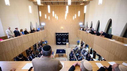 Auch Jost Haberland, Architekt, sprach beim Festakt zur Einweihung des  Synagogenzentrums in Potsdam. 