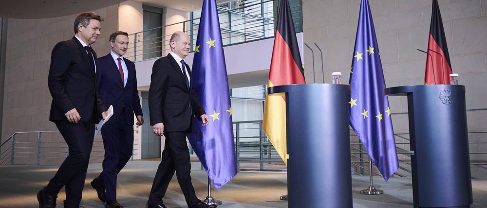 Können Olaf Scholz, Robert Habeck und Christian Lindner am Freitag einen Durchbruch verkünden?