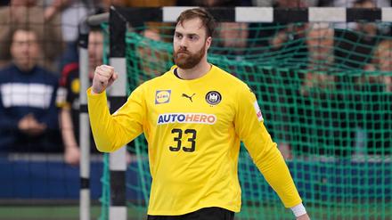 Handball: Olympia-Qualifikation, Qualifikation, Turnier 2, 2. Spieltag, Deutschland - Kroatien, in der ZAG Arena. Deutschlands Torwart Andreas Wolff in Aktion. Um ihn gibt es Wechselgerüchte. (zu dpa: «THW Kiel beschäftigt sich mit Wolff-Rückkehr») +++ dpa-Bildfunk +++