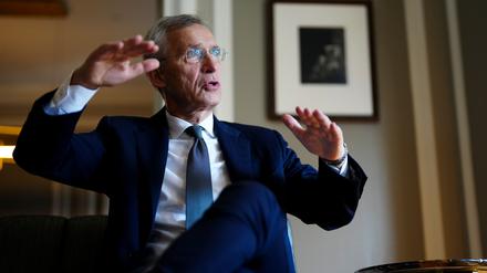 Wie viele Mitglieder wird die Nato 2034 haben?  „Ich hoffe sehr, dass die Ukraine ein Verbündeter sein wird“, sagt Jens Stoltenberg. (Archivbild)