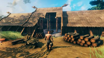 Schlag! Bau! Erschaffe! Im Sandbox-Spiel „Valheim“ gilt es, den Überlebenskampf in einer nordischen Wildnis zu bestehen.