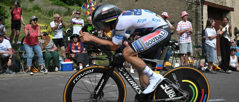 Weltmeisterlich. Remco Evenepoel war im Zeitfahren mal wieder der Beste.