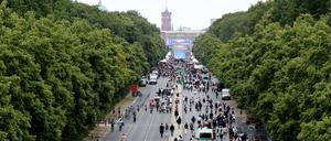 Die Berliner Fanmeile an der Straße des 17. Juni. (Symbolbild)