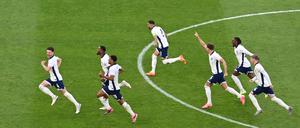 Großer Jubel bei den Engländern nach dem Einzug in das Halbfinale. 