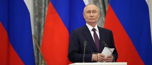 Der russische Präsident: Wladimir Putin. 