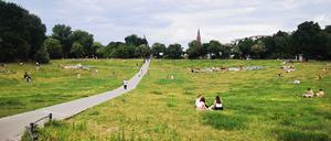Die Liegewiese im Görlitzer Park in Berlin-Kreuzberg. 