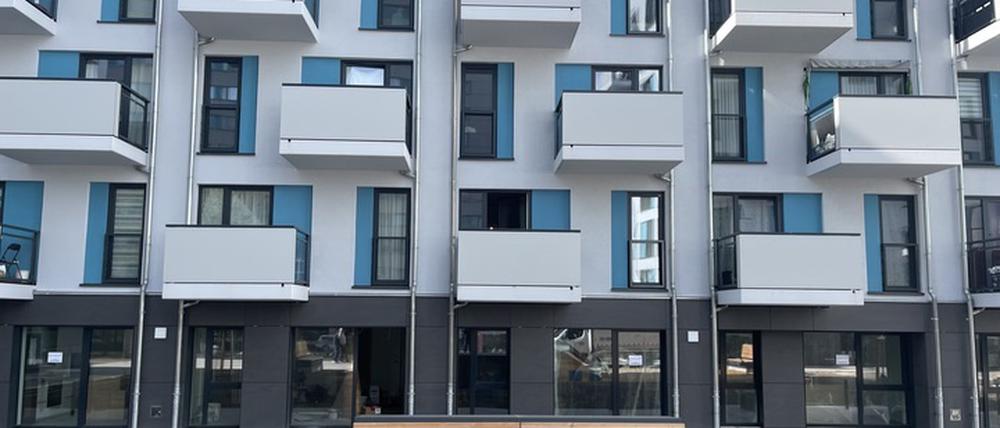 Der Neubaublock der WBM auf der Fischerinsel in Berlin-Mitte.