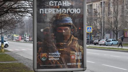 Werbeplakat für die ukrainische Armee.