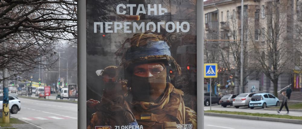 Werbeplakat für die ukrainische Armee.