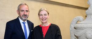 Marion Ackermann, Generaldirektorin der Staatlichen Kunstsammlungen Dresden und zukünftige SPK-Präsidentin, zusammen mit ihrem Amtsvorgänger, Hermann Parzinger, Präsident der Stiftung Preußischer Kulturbesitz.