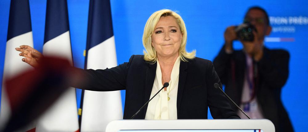 Marine Le Pen bei einem Wahlkampfauftritt