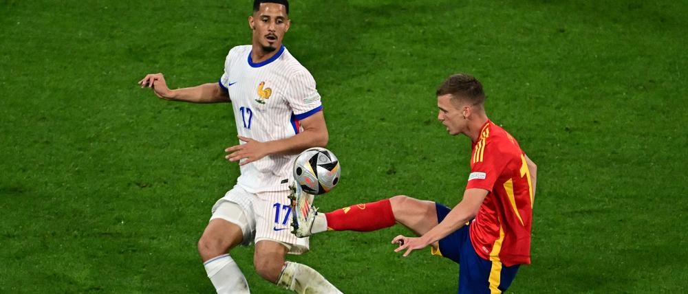 Perfekt am Ball. Dani Olmo (rechts) hat den verletzten Pedri bei den Spaniern längst vergessen lassen.