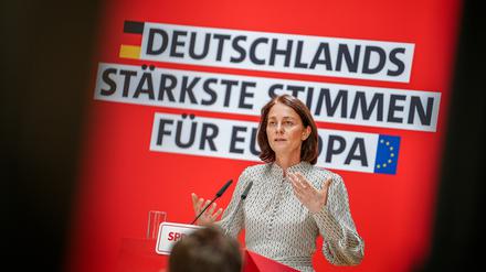 Katarina Barley, SPD-Spitzenkandidatin für die Europawahl 2024 und Mitglied des Europäischen Parlaments, stellt Bedingungen für eine Unterstützung Ursula von der Leyens.