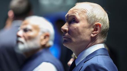 Putin empfing Modi in Moskau.