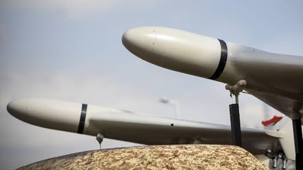 Iranische Shahed-Drohnen bei einer Parade in Teheran.