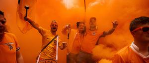 Niederländische Fans vor dem EM-Halbfinale in Dortmund.