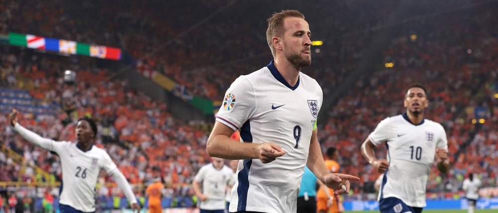 Kane feiert seinen Treffer zum 1:1 Ausgleich gegen die Niederlande.