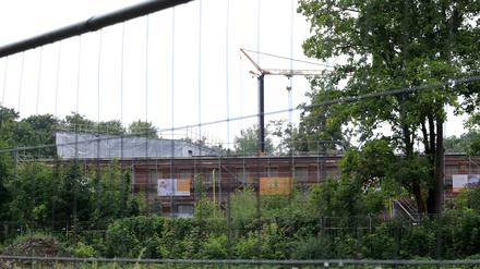 Ein aktuelles Bild von der Baustelle auf dem ehemaligen Kasernengelände Krampnitz.