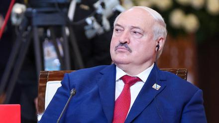 Belarusian President Alexander Lukashenko at a meeting of the Heads of State Council at the 2024 SCO summit. 