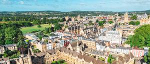 Aerial view of Historical Building in Oxford, UK