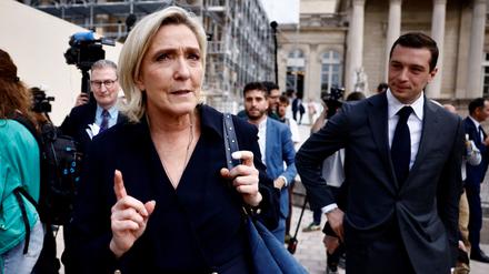 Die Vorsitzende der rechtspopulistischen Partei Rassemblement National (RN): Marine Le Pen.  