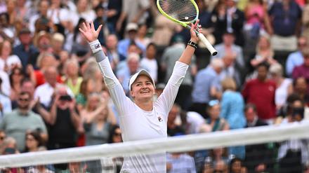 Barbora Krejcikova hat am Samstag die Chance auf den Wimbledon-Titel.