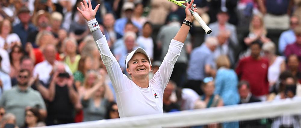 Barbora Krejcikova hat am Samstag die Chance auf den Wimbledon-Titel.